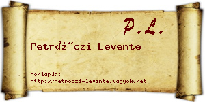 Petróczi Levente névjegykártya